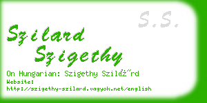 szilard szigethy business card